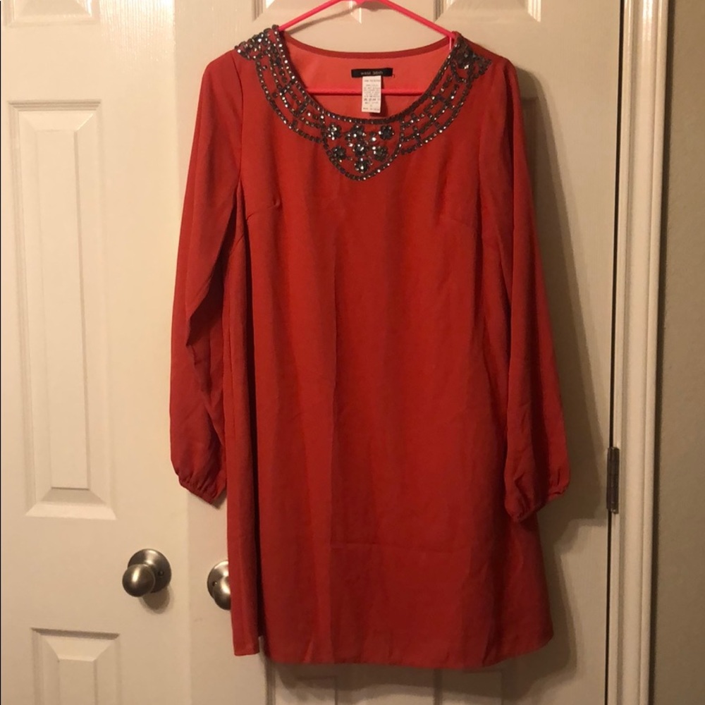 Burnt orange formal dress